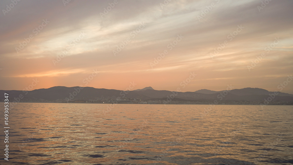 Fototapeta premium Sunset in the sea, Mallorca