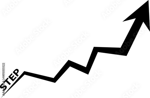 Growth arrow icon. business chart diagram