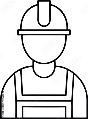 Construction Worker, Employee, Engineer, Labor Vector Icon illustration