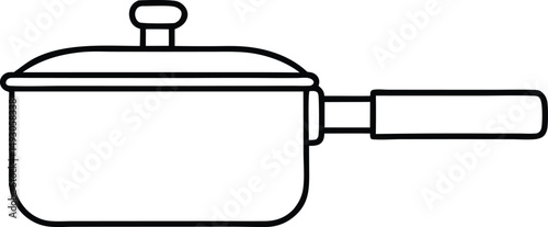 saucepan line icon