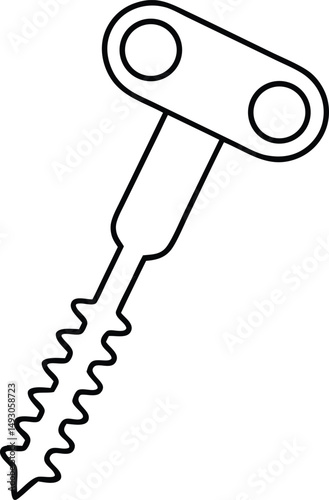 Corkscrew Vector outline icon