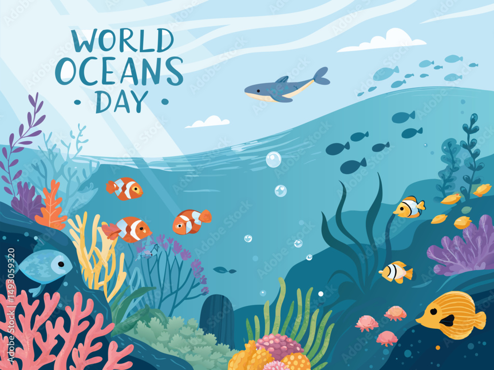 Paper-Cut Ocean Globe for World Oceans Day Paper-Cut Ocean Globe for World Oceans Day