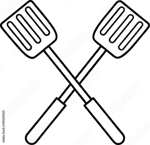 kitchen spatula outline icon 