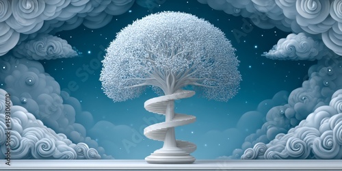 A metaphorical tree of truth growing from a whistle