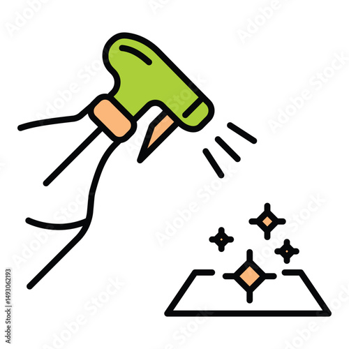 Spray Cleaning Vector Icon For Sanitizing Surfaces
