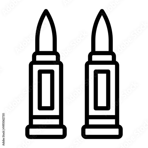 Ammo Vector Line Icon Design