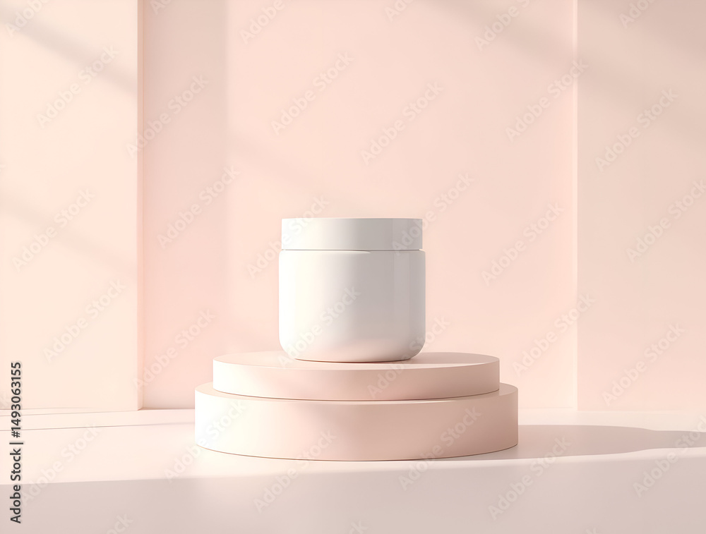 Creme lotion cosmetics podium presentation mockup, product mockup.