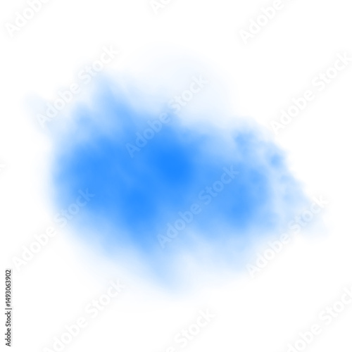 Realistic blue smoke or haze on a transparent background. Magic fog, vapor. Vector illustration.	
