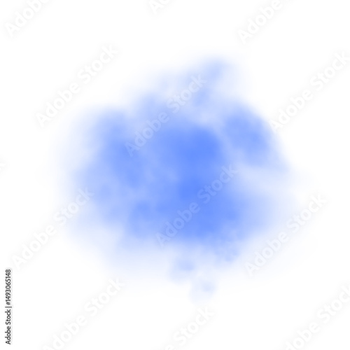 Realistic blue smoke or haze on a transparent background. Magic fog, vapor. Vector illustration.	

