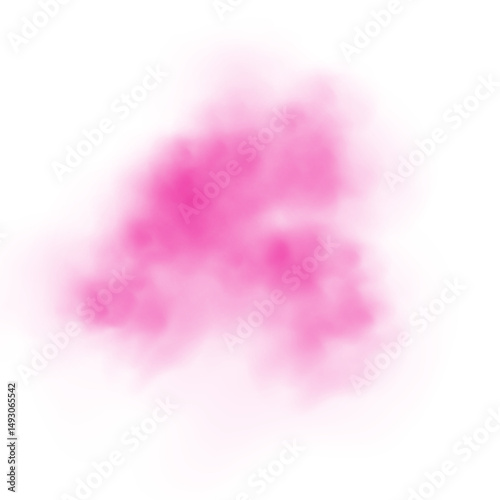 Realistic pink smoke or haze on a transparent background. Magic fog, vapor. Vector illustration.	
