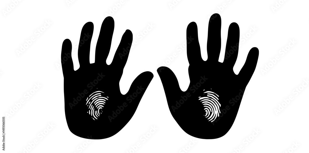 Obraz premium hand print vector