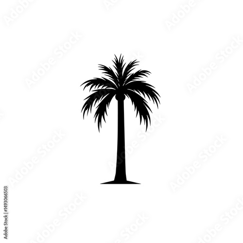 palm tree icon modern logo coconut tree symbol sign tropical summer beach character cartoon illustration