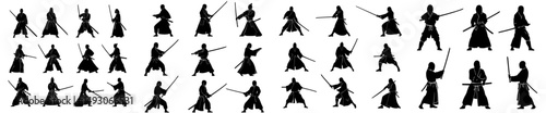 Modern silhouette symbol illustration of a fight between two aikido fighters, depicting sparring on training action and self defense skills