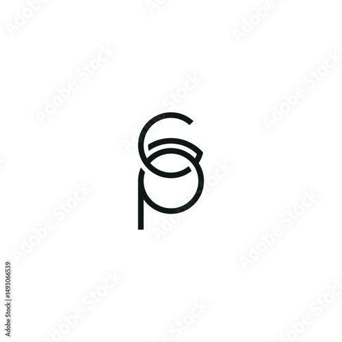 Creative GP PG Letter Logo Design with Modern Minimal Style.
