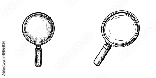 Modern cartoon illustration of a loupe sign icon featuring a magnifier in comic style on isolated white background with search business concept and splash effect design