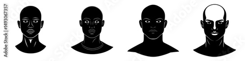 A faceless female avatar with an anonymous identity, represented by a head silhouette of a woman