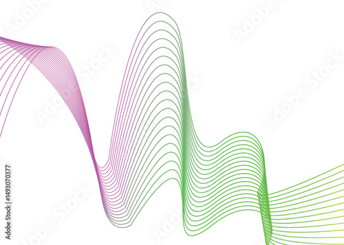 Abstract modern background with  wavy lines and particles. Technology backdrop.