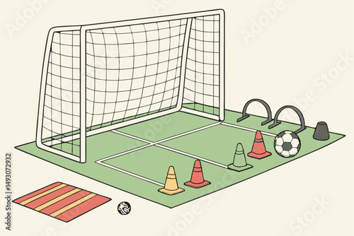 77 soccer goal,empty soccer goal,soccer net,soccer equipment,sports equipment,sports goal,outdoor sports,sports field,athletics,fitness,recreation