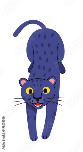 Purple panther ready to pounce