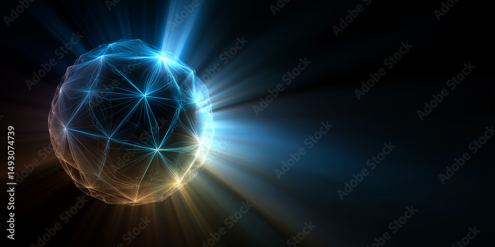 Fototapeta premium Exploring artificial intelligence ethics in human rights frameworks digital sphere visual art abstract environment