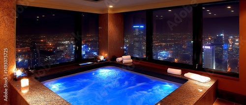Rooftop Spa Hot Tub with City Views