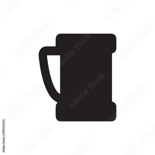 Mason Jar Silhouette Icon White Background