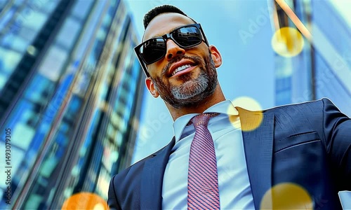 Successful Businessman in the city 