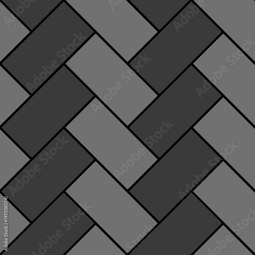 Seamless vector pattern. Abstract grey background with beautiful brick pattern. Repeating design and suitable for wallpaper, decoration, background, paper fabric, etc.
