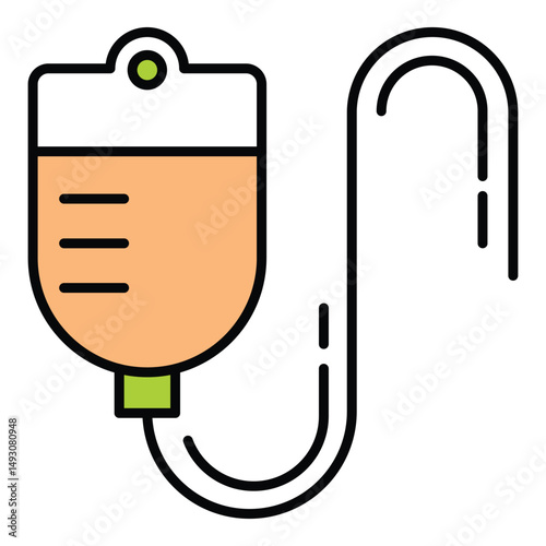 Intravenous Therapy Vector Icon Depicting Hospital Infusion