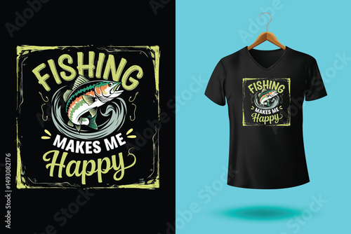 Fishing t shirt design retro and vintage style and t shirt graphic designs for fish man