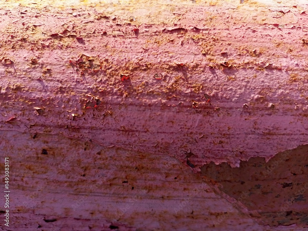 Obraz premium Vibrant Grungy Peeling Paint Rust Texture