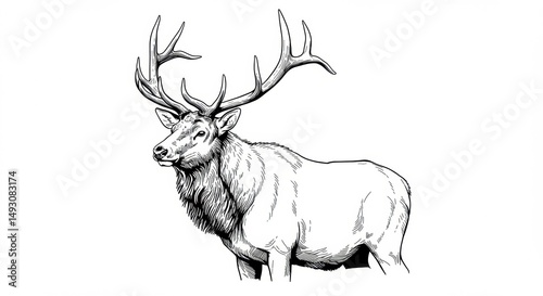 Majestic Elk Magnificent Antlers Wild Beauty Nature's Majesty