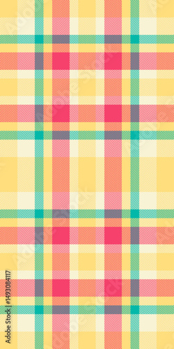 Vibrant pastel plaid pattern.  Perfect for textile design, fashion, branding, or website backgrounds.  Cheerful and summery, this seamless texture evokes feelings of warmth and happiness.