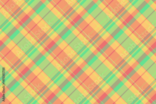 Vibrant pastel plaid pattern in cheerful spring colors. Ideal for textile design, website backgrounds, or any project needing a cheerful, modern aesthetic.