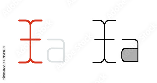 Text Select Icon Design