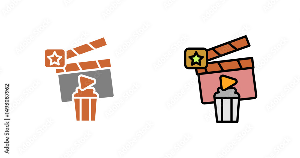 Fototapeta premium Holiday Movies Icon Design