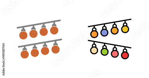 Holiday Lights Icon Design