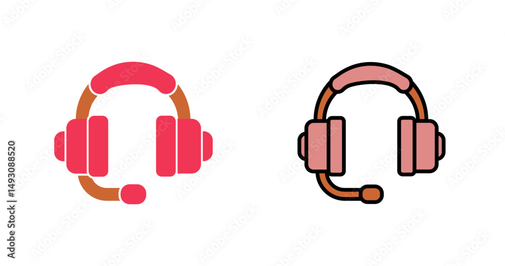 Gaming Headset Icon Design Gaming Headset Icon Design