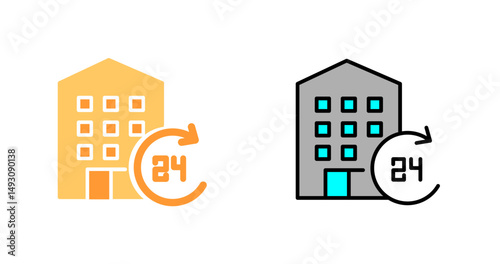 Hotel Reservation Icon Design