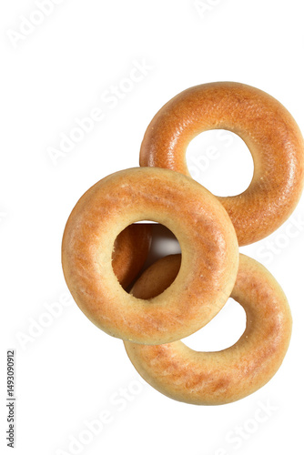 Confectionery product pretzels for tea lie on a PNG background.