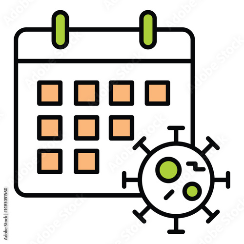 Incubation Period Vector Icon Depicting Quarantine Timeline