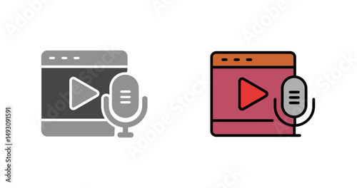 Podcast Playlist Icon Design