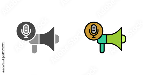 Podcast Promotion Icon Design