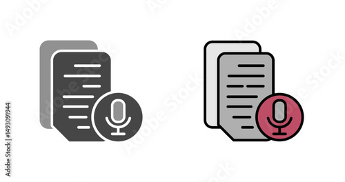 Podcast Script Icon Design
