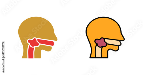 Throat Cancer Icon Design
