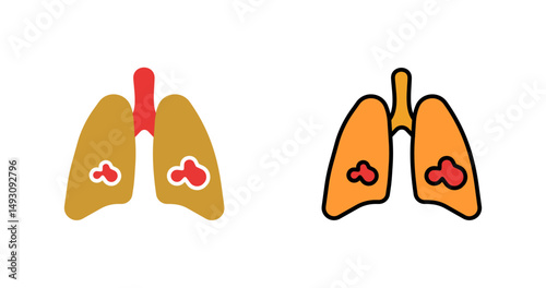 Lung Cancer Icon Design