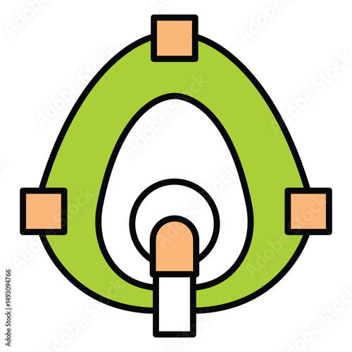 Ventilator Vector Icon Depicting Mechanical Breathing Apparatus