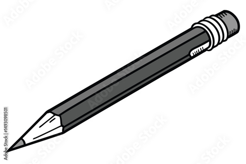 78 matte black metal ballpoint pen, finely detailed, photorealistic, high quality
