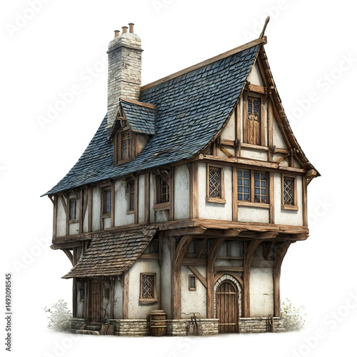 A charming traditional timber-framed cottage, a window to the past, a testament to craftsmanship and history, with its intricate timber frame construction, a quintessential image of the past