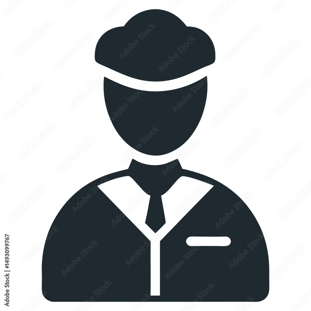 Obraz premium silhouette public service editable icon on white background
